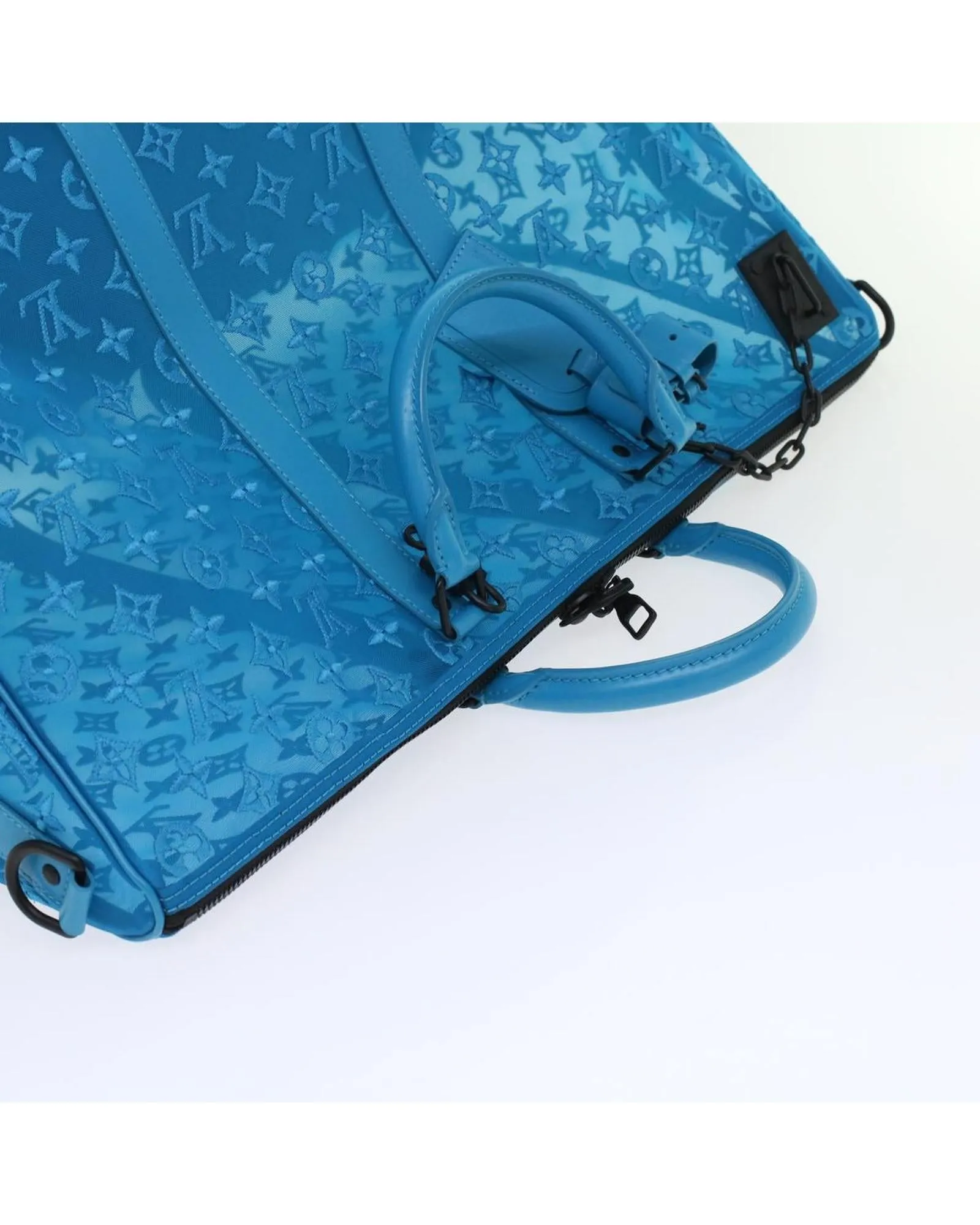 Turquoise Monogram Boston Bag with Accessories