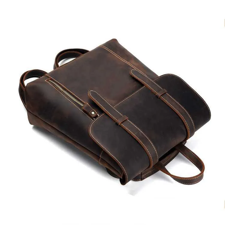 Vintage Pocket Leather Backpacks