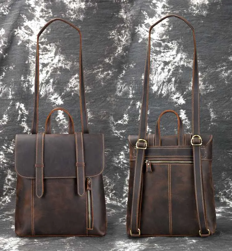 Vintage Pocket Leather Backpacks