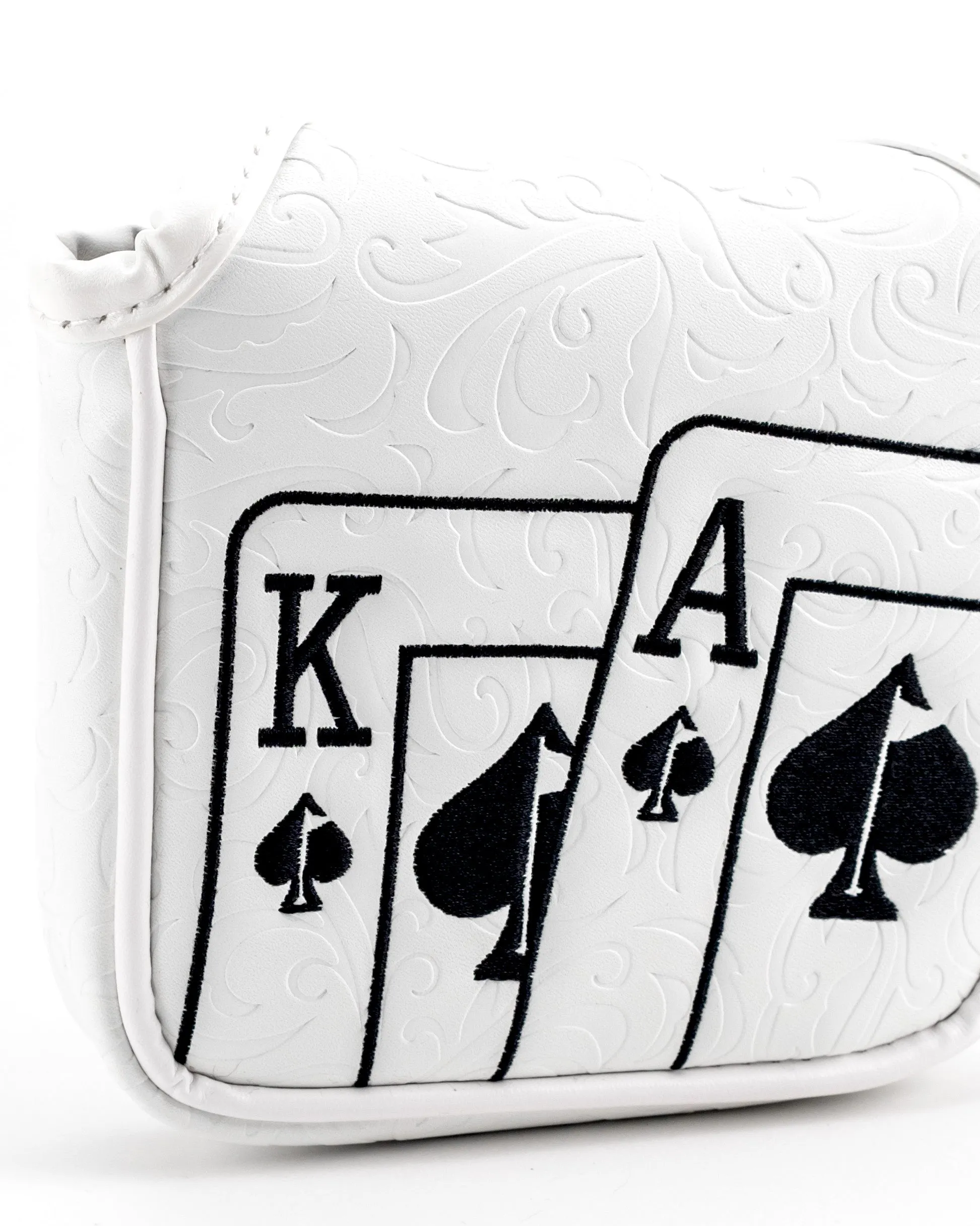 White Out Ace of Spades - Mallet Putter Cover