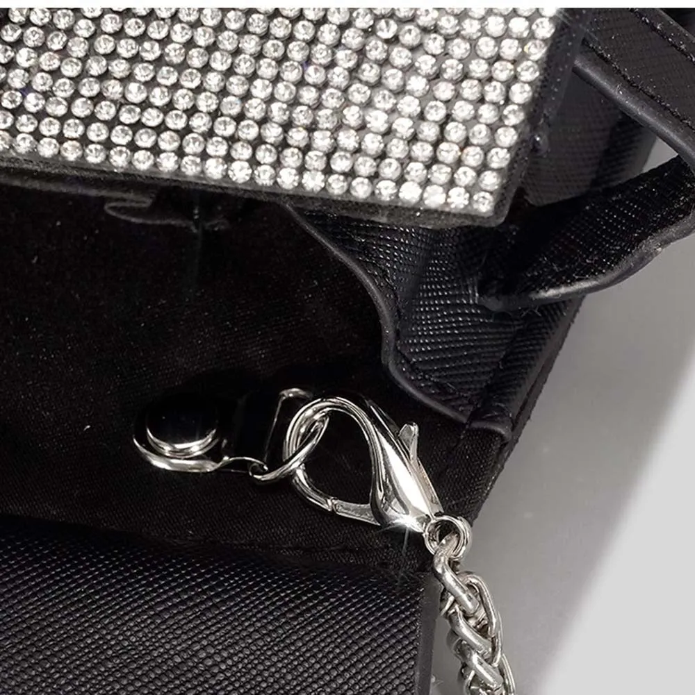 Winnal Crystal Padlock Style Top Handle Bag