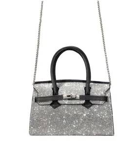 Winnal Crystal Padlock Style Top Handle Bag