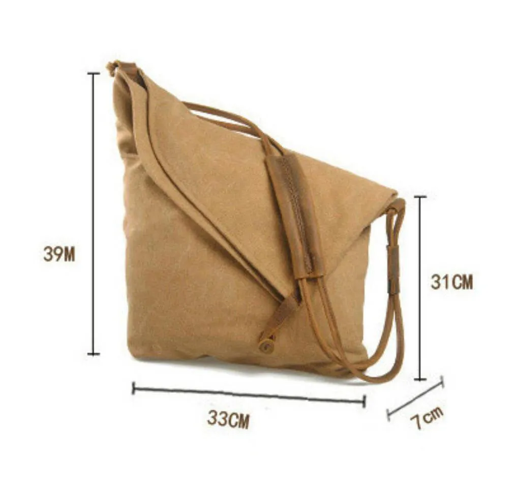 Women's Canvas Shoulder Bag Tote Bag Messenger Bag Large Capacity Crossbody Bag Retro Literary Cloth Bag For Gift