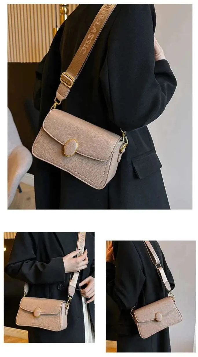 Women's Small Wide Shoulder Strap Shoulder Bag