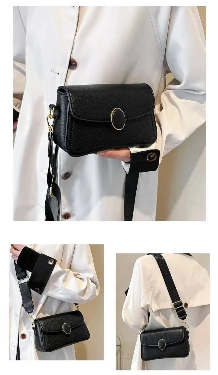 Women's Small Wide Shoulder Strap Shoulder Bag