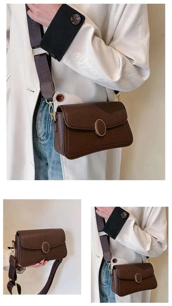 Women's Small Wide Shoulder Strap Shoulder Bag