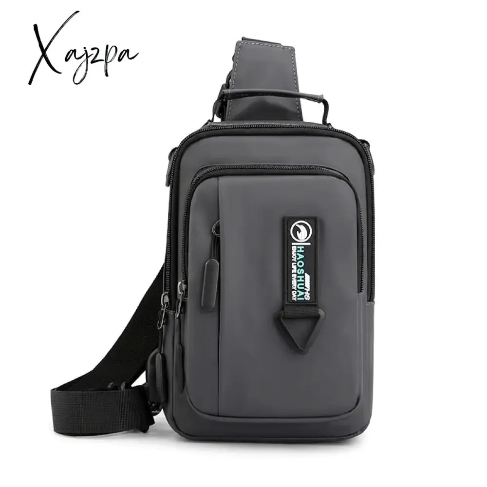 Xajzpa - Men Nylon Backpack Rucksack Cross Body Shoulder Bags Military Travel Male Fashion Messenger Chest Pack Bag Knapsack 4 USES