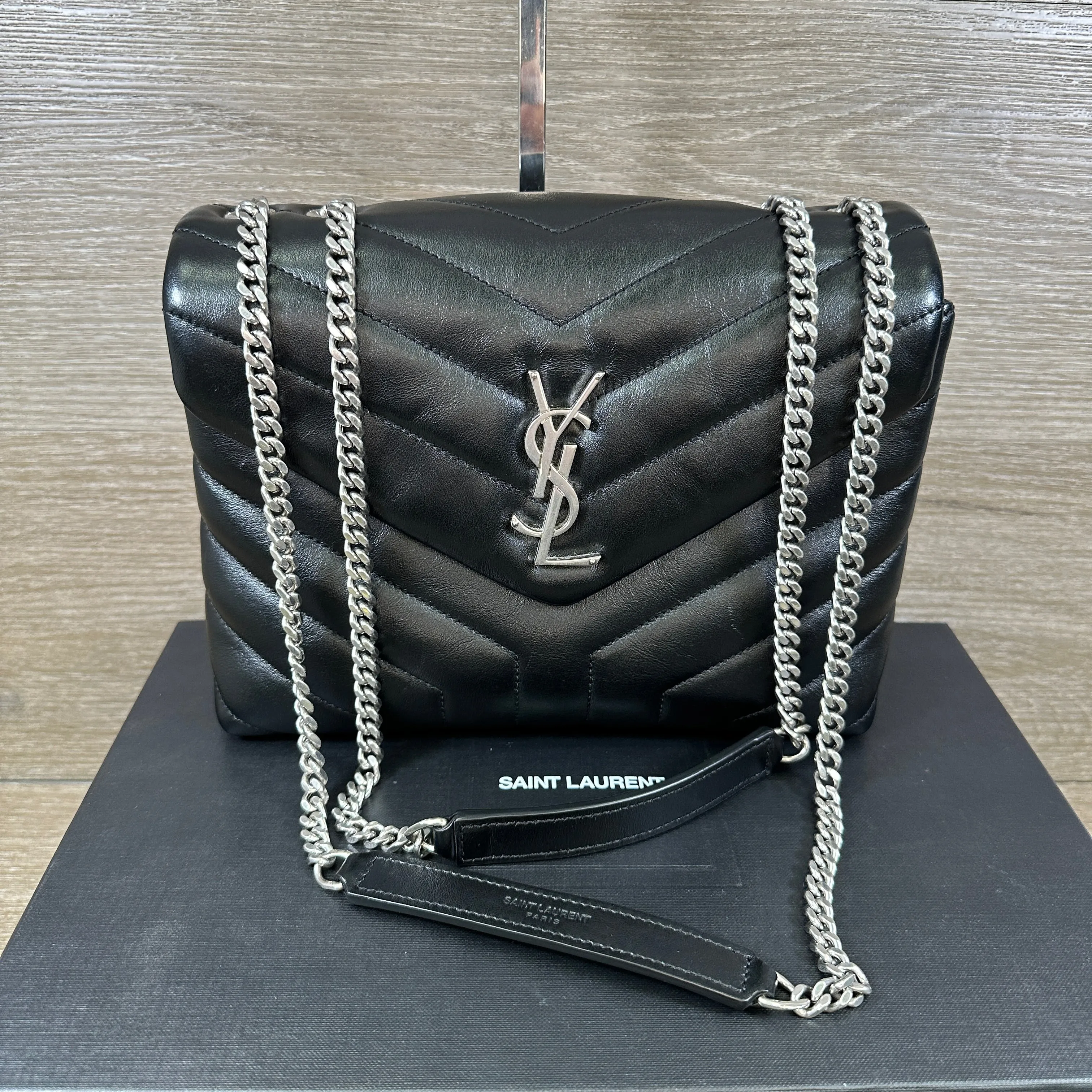 YSL Loulou Small Chain Bag in Quilted "Y" Leather