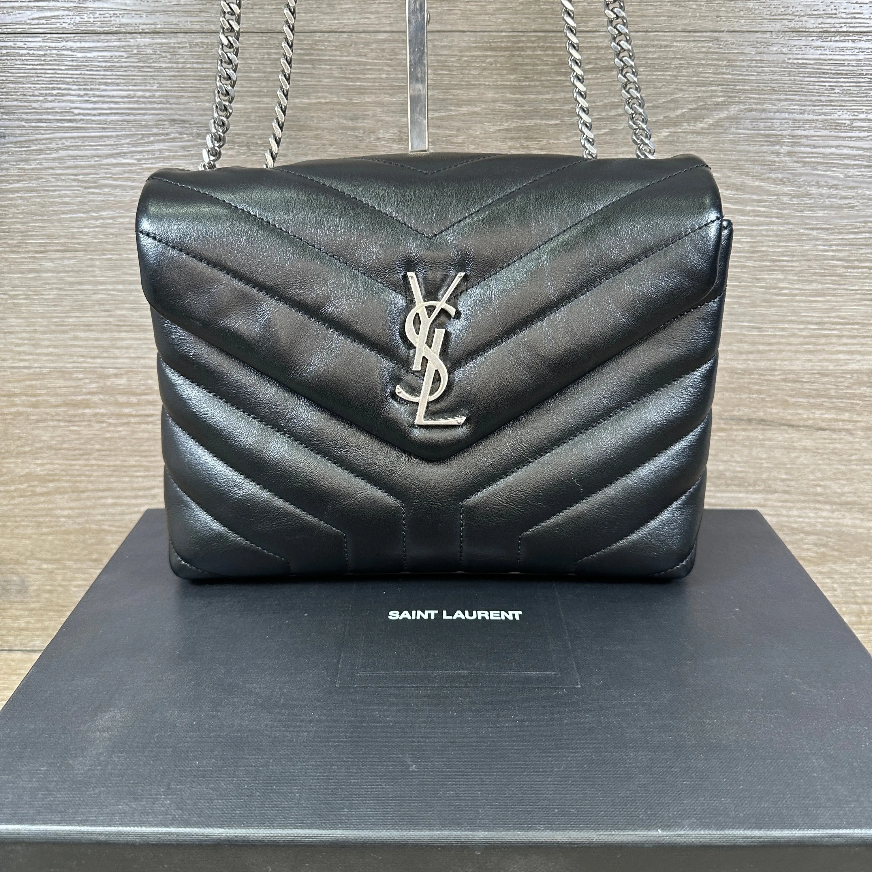 YSL Loulou Small Chain Bag in Quilted "Y" Leather