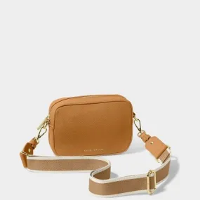 Zana Mini Canvas Strap Tan Crossbody Bag KLB3298